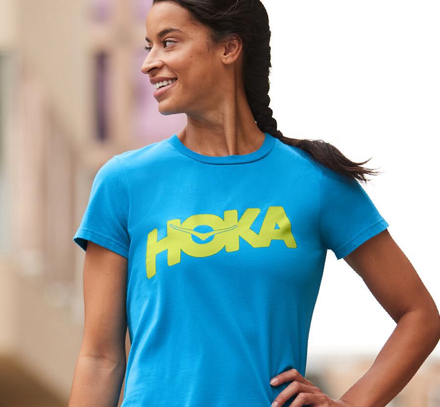 Camisa Hoka One One Mujer - Brand - Azules - XVY924176